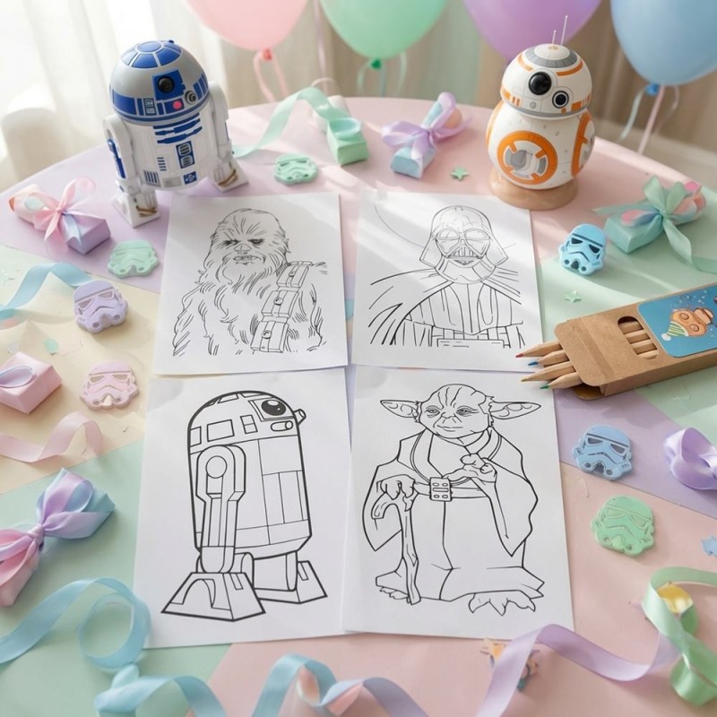 Pack Regalos Divertidos Star Wars | Set Colorear Eventos