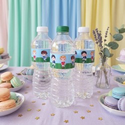 Etiqueta Botella de Agua Niño Futbolista | Papelería Eventos