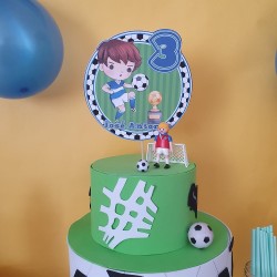 Cake Topper Fútbol Personalizado | Adorno Tarta Cumpleaños