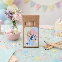 Caja Pequeña Lápices Madera Bluey Personalizada | Detalles