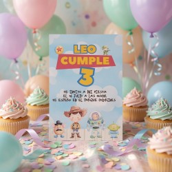 Invitación Cumpleaños Toy Story Física | Papelería Selecta