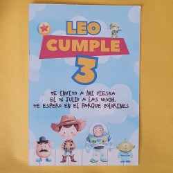 Invitación Cumpleaños Toy Story Física | Papelería Selecta