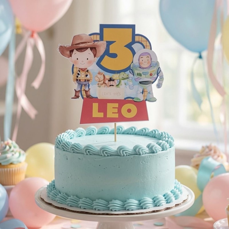 Cake Topper Sencillo Toy Story Disney | Decoración de Tartas Elegante