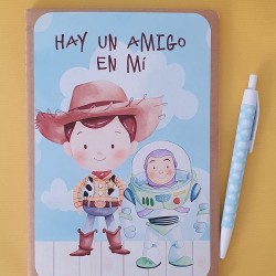 Cuaderno A5 Kraft con Bolígrafo Toy Story Disney | Papelería Personalizada