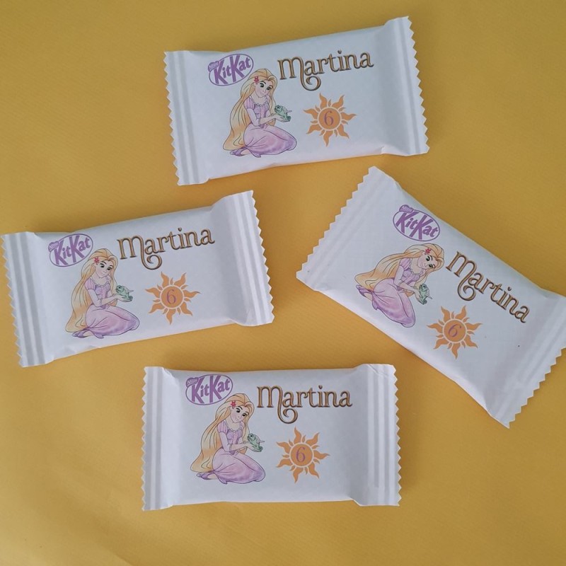 Chocolatina Kit Kat Personalizada Rapunzel | Detalles Dulces
