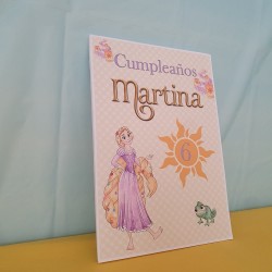 Letrero A4 de Bienvenida Rapunzel Disney | Decoración de Eventos