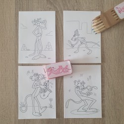 Kit Creativo Pantera Rosa: Colorear, Lápices y Plastilina | Regalo Fiesta