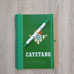 Cuaderno A5 con Bolígrafo Fútbol Betis | Regalos de Fútbol