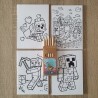 Pack Creativo Minecraft: Láminas y Lápices | Regalo Fiesta
