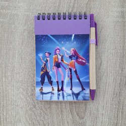 Cuaderno A6 y Bolígrafo "Huntrix" K-pop | Regalo Creativo Fans