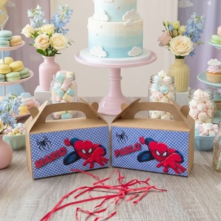 Caja Picnic Spiderman Vacía | Packaging Personalizado para Fiestas