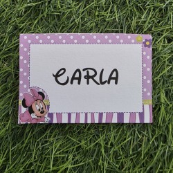 Tarjeta Marcasitios Minnie Mouse Bebé | Decoración de Mesa