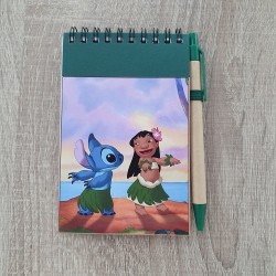 Set Cuaderno A6 y Bolígrafo Stitch | Regalo Disney Hawaii