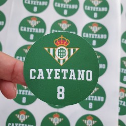 Pegatina Redonda Real Betis | Adhesivo Futbol Personalizado
