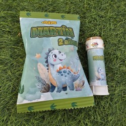Pack Divertido: Gusanitos y Pompero Dino | Kit de Fiesta Infantil