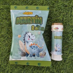 Pack Divertido: Gusanitos y Pompero Dino | Kit de Fiesta Infantil