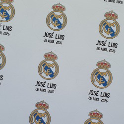 Pegatina Redonda Real Madrid | Adhesivo Fútbol Personalizado
