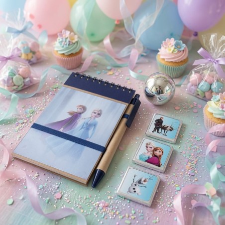 Pack Regalo Frozen: Libreta, Chocolatinas y Bálsamo | Kalukuqui