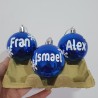 Bola de Navidad Azul Personalizada con Nombre | Adornos Árbol