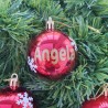 Bola de Navidad Roja Personalizada con Nombre | Adorno Árbol