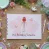 Libro de Firmas Comunión Niña: Diseño Lazo Rosa | Recuerdo Dulce