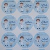 Pegatina Redonda Recreativo de Huelva | Adhesivo Fútbol Personalizado