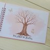 Libro de Firmas Comunión Niña: Diseño Lazo Rosa | Recuerdo Dulce