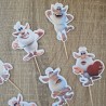 Mini Cake Toppers Booba | Decoración para Cupcakes y Postres