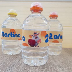 Etiquetas para Botella de Agua Booba | Decoración Personalizada de Mesas Dulces