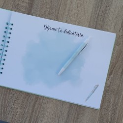 Libro de Firmas Comunión Niño: Diseño Verde Agua | Recuerdo Elegante