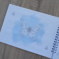 Libro de Firmas Comunión Niña: Diseño Lazo Celeste | Recuerdo Sofisticado