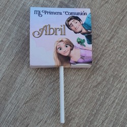 Piruleta Enredados Rapunzel | Dulce Regalo Temático Disney | Kalukuqui