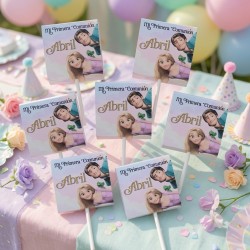 Piruleta Enredados Rapunzel | Dulce Regalo Temático Disney | Kalukuqui