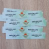 Etiquetas para Botellas de Agua: Real Betis | Diseño Acuarela Personalizado