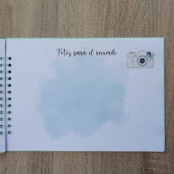 Libro de Firmas Comunión Niña: Diseño Lazo Verde Agua | Recuerdo Elegante