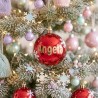 Bola de Navidad Roja Personalizada con Nombre | Adorno Árbol