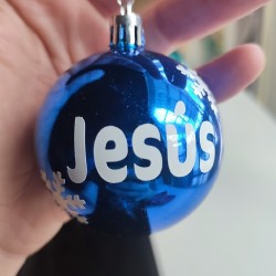 Bola de Navidad Azul Personalizada con Nombre | Adornos Árbol