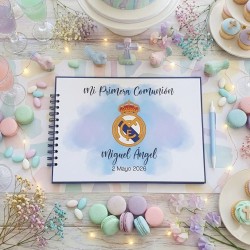 Libro de Firmas Comunión Real Madrid: Pasión Blanca | Recuerdo Especial
