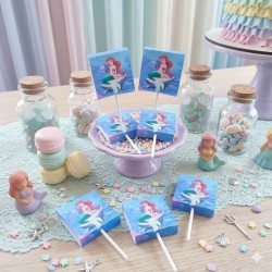 Piruleta Personalizada La Sirenita | Detalle Cumpleaños Sirenita