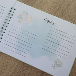 Libro de Firmas Comunión Personalizado: Diseño Verde Agua y Foto | Recuerdo Especial