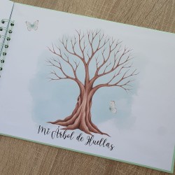 Libro de Firmas Comunión Personalizado: Diseño Verde Agua y Foto | Recuerdo Especial