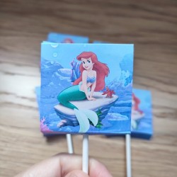 Piruleta Personalizada La Sirenita | Detalle Cumpleaños Sirenita