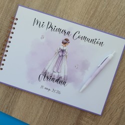 copy of copy of copy of copy of copy of Libro de Firmas Kraft Niña Comunion