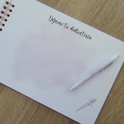 Libro de Firmas Comunión: Diseño Malva Elegante | Recuerdo Personalizado