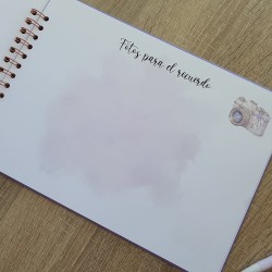 Libro de Firmas Comunión: Diseño Malva Elegante | Recuerdo Personalizado