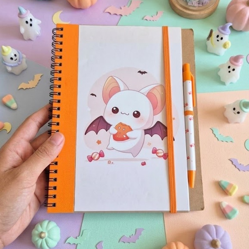 Cuaderno A5 de Anillas Halloween | Libreta de Hechizos Personalizada