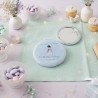 Espejo de Bolso para Comunión: Diseño Verde Agua | Detalle para Invitadas