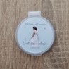 Espejo de Bolso para Comunión: Diseño Verde Agua | Detalle para Invitadas