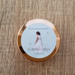 Bálsamo Labial para Comunión: Detalle Personalizado con Perfil de Niña