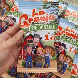 Gusanitos Personalizados La Granja de Zenón | Detalle Cumpleaños Infantil